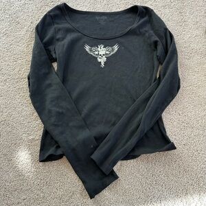 Brandy melville long sleeved top with boat neckline
